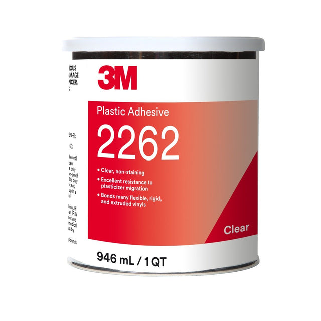 3M 2262 Plastic Adhesive Clear 1 Quart Canister (7000000818)  - (12Pack)