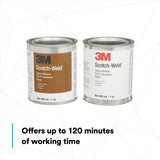 3M 2216 Scotch-Weld Epoxy Adhesive, Translucent, Part B/A, 2 Quart (7000000861)  - (6Pack) - 5