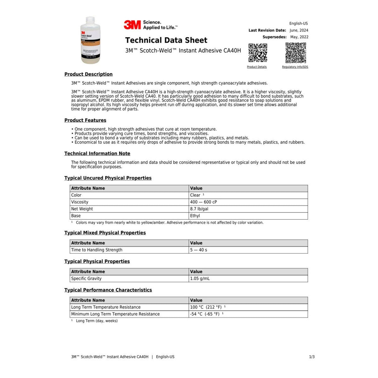 3M Scotch-Weld Instant Adhesive, Clear, 1 fl oz Bottle (CA40H) (7000000895)  - (12Pack) - 2