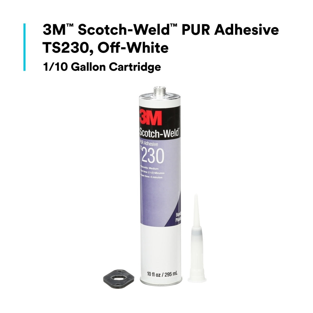 3M TS230 Scotch-Weld PUR Adhesive, Off-White, 1/10 Gallon Cartridge (7000000898)  - (5Pack) - 2