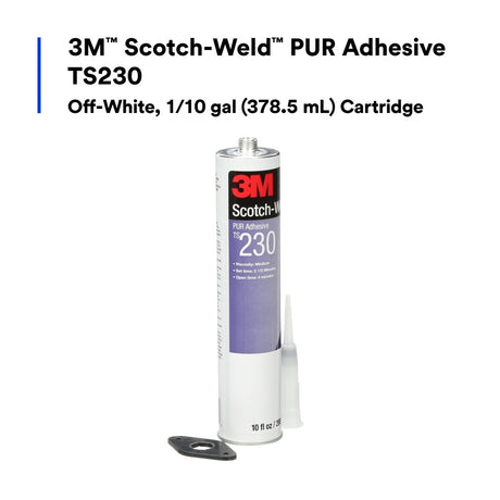 3M TS230 Scotch-Weld PUR Adhesive, Off-White, 1/10 Gallon Cartridge (7000000898)  - (5Pack) - 3