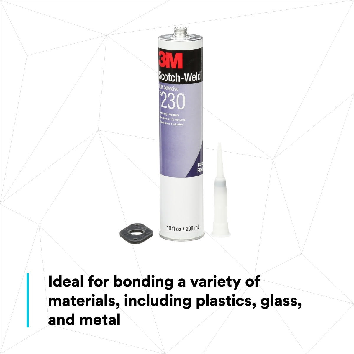 3M TS230 Scotch-Weld PUR Adhesive, Off-White, 1/10 Gallon Cartridge (7000000898)  - (5Pack) - 4
