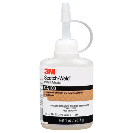 3M 7000000900 Scotch-Weld Instant Adhesive, Clear, 1 fl oz Bottle (CA100) (7000000900)  - (12Pack)