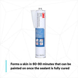 3M 540 Polyurethane Sealant White Cartridge 10.5 fl oz (7000000941) (12 Pack) - 4