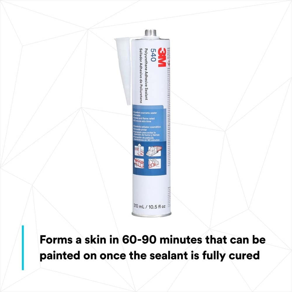 3M 540 Polyurethane Sealant White Cartridge 10.5 fl oz (7000000941) - 4