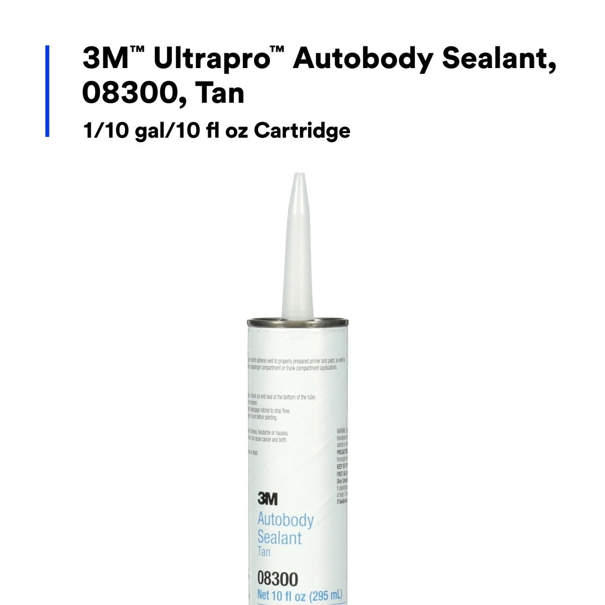 3M 08300 Ultrapro Autobody Sealant, Tan, 1/10 gal Cartidge (7000000946)  - (12Pack) - 2