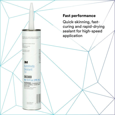 3M 08300 Ultrapro Autobody Sealant, Tan, 1/10 gal Cartidge (7000000946)  - (12Pack) - 6