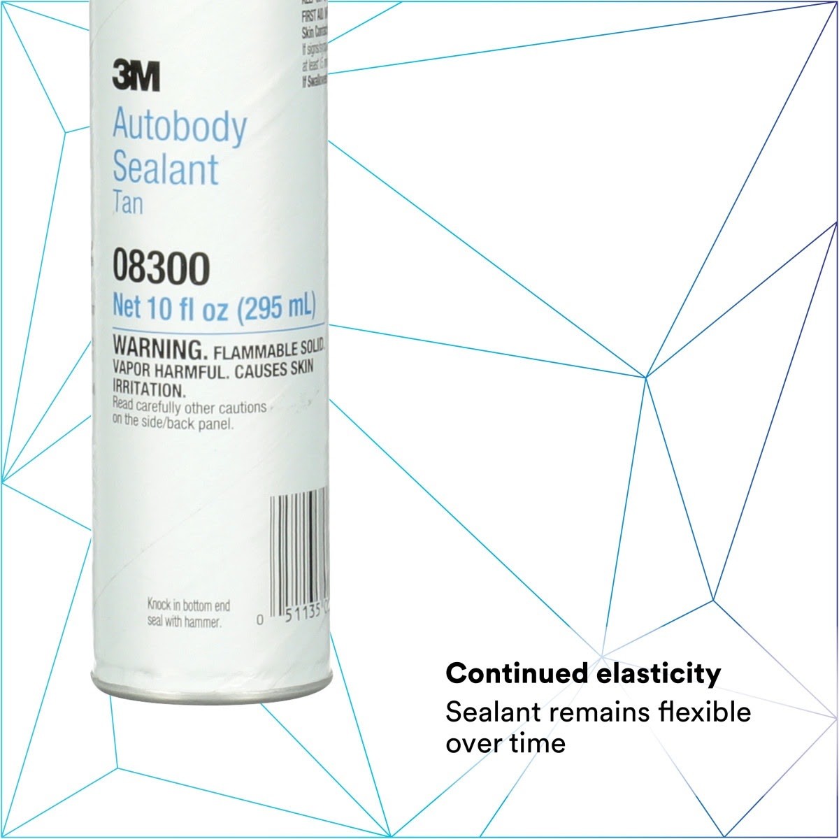 3M 08300 Ultrapro Autobody Sealant, Tan, 1/10 gal Cartidge (7000000946)  - (12Pack) - 7