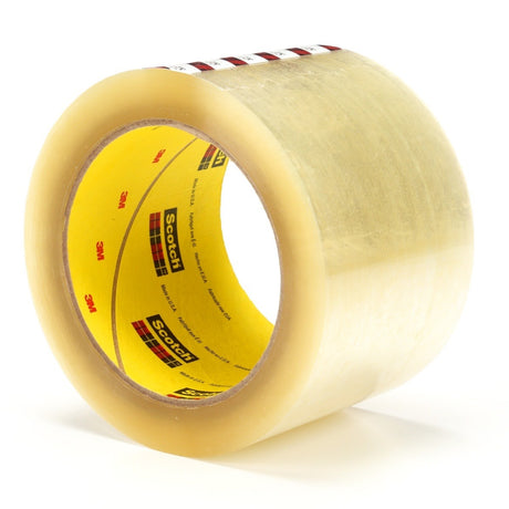 3M 375 Scotch Box Sealing Tape, Clear, 72 mm x 50 m (7000001198) (96 Pack) - 2