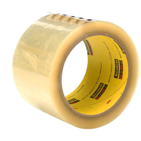3M 373 Scotch Box Sealing Tape, Clear, 72 mm x 50 m (7000001200) (96 Pack)