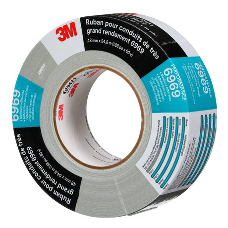 3M 6969 Extra Heavy Duty Duct Tape, Silver, 48 mm x 54.8 m, 10.7 mil (7000001230)  - (24Pack) - 4