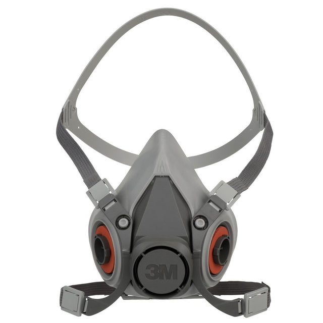 3M 07025 6200 Half Facepiece Reusable Respirator, 6000 Series, Medium, Bayonet Connection, NIOSH Approved, Dual Airline Compatible (7000001933)