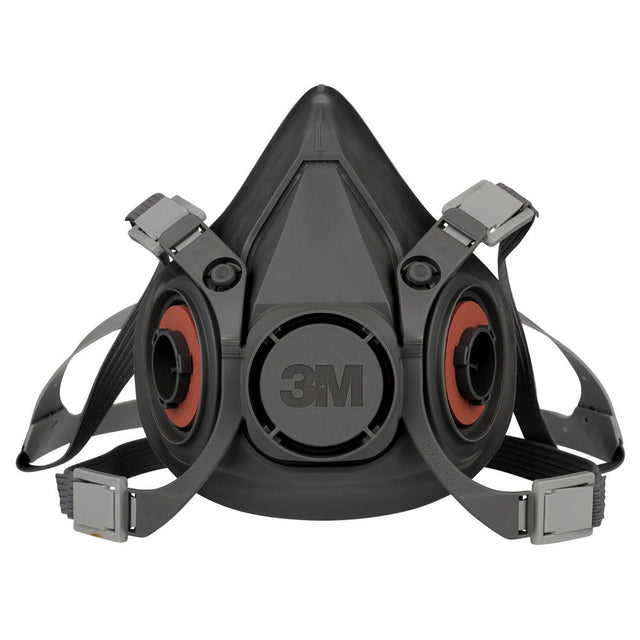 3M 07026 6300 Half Facepiece Reusable Respirator, Large, Thermoplastic Elastomer, Bayonet Connection, NIOSH Approved, Dual Airline and PAPR Compatible (7000001934) (24 Pack)