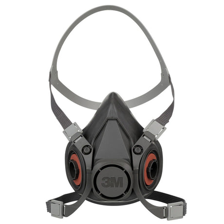 3M 07026 6300 Half Facepiece Reusable Respirator, Large, Thermoplastic Elastomer, Bayonet Connection, NIOSH Approved, Dual Airline and PAPR Compatible (7000001934) (24 Pack) - 3