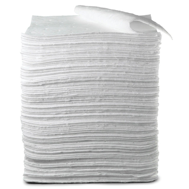 3M HP-156 Petroleum Sorbent Pad, High Capacity, White, 19 in x 17 in, Oil Only (7000001941) (100 Pack)
