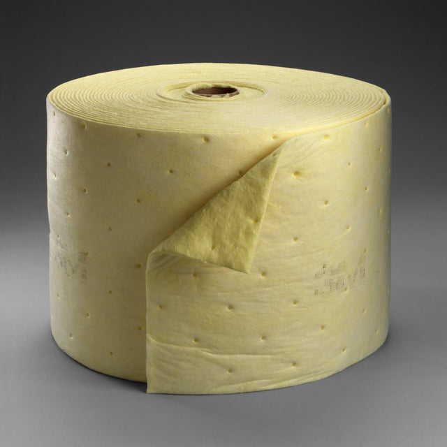 3M C-RL15150DD Chemical Sorbent Roll, High Capacity, Yellow, 15-1/4 in x 150 ft (7000001948)