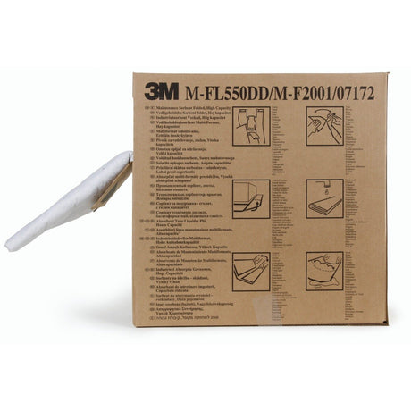3M M-FL550DD/M-F2001 Maintenance Sorbent Folded Roll, High Capacity, Gray, 127 mm x 15.2 m (7000001951)  - (3Pack) - 2