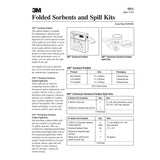 3M P-FL550DD Petroleum Sorbent Folded, Oil-Only, 5 in x 50 ft, White, Perforated every 16 in (7000002025)  - (3Pack) - 3