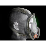 3M 54159 Full Facepiece Reusable Respirator 6000 Series, Large, Silicone Face Seal, Bayonet Connection, ANSI High Impact Eye Protection, NIOSH Approved (6900) (7000002037) (4 Pack) - 4