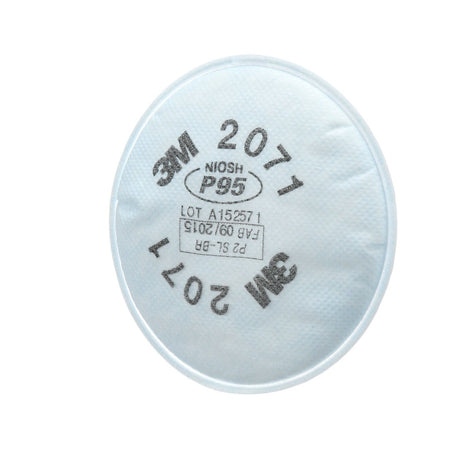 3M 2071 54356 Particulate Filter P95 Bayonet Reusable Respirator Filter (7000002058) (100 Pack) - 2