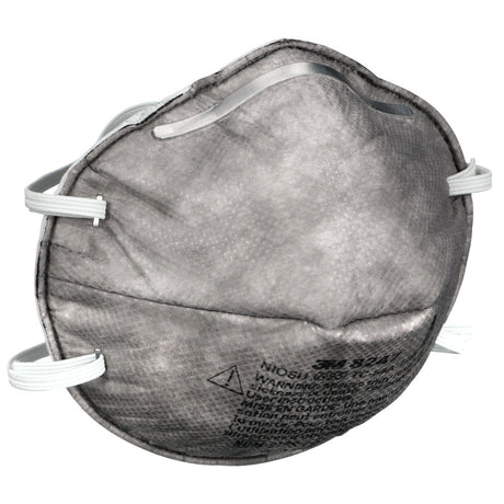 3M 54358 8247 Particulate Respirator, R95, NIOSH Approved, Nuisance Level Organic Vapor Relief, Braided Comfort Strap, Carbon Filter, Gray (7000002060) (20 Pack) - 3