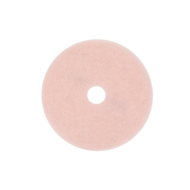 3M 3600 Burnish Pad, Pink, Fine, 17 in, Center Hole (7000002119) (5 Pack)