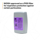 3M 7093 Particulate Filter, P100, Bayonet Connection (7000002154) (60 Pack) - 5