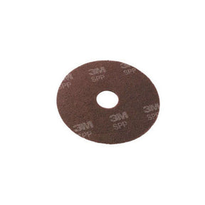 3M SPP15 Scotch-Brite Surface Preparation Pad, Brown, 15 in, Center Hole, Medium Grade (7000002194) (100 Pack)