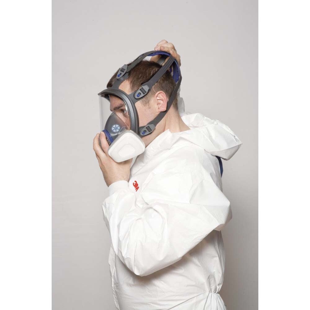 3M FF-402 Ultimate FX Full Facepiece Reusable Respirator , NIOSH Certified with Six-Strap Harness and Cool Flow Valve (Medium) (7000002284)  - (4Pack) - 8