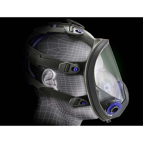 3M FF-402 Ultimate FX Full Facepiece Reusable Respirator , NIOSH Certified with Six-Strap Harness and Cool Flow Valve (Medium) (7000002284) - 9