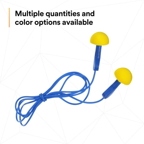 3M 311-1114 E-A-R EXPRESS Pod Plugs Earplugs, Corded, Blue Grips, Pillow Pack (7000002309) (400 Pack) - 8