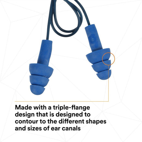 3M 340-4007 E-A-R UltraFit Earplugs, Metal Detectable, Corded, Poly Bag (7000002319) (400 Pack) - 6