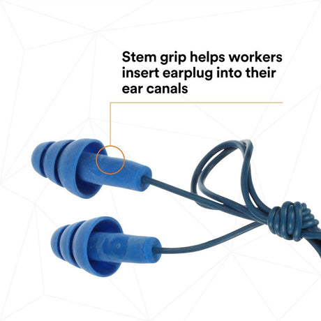 3M 340-4007 E-A-R UltraFit Earplugs, Metal Detectable, Corded, Poly Bag (7000002319) (400 Pack) - 7