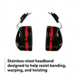 3M H10P3E PELTOR Optime 105 Hard Hat Attached Earmuffs NRR 27 dB (7000002327) (10-Pack) - 8