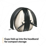 3M 7000002328 Optime 95 Folding Over-the-Head Earmuffs, 21 dB NRR, Adjustable, Beige (1 Each)  - (10Pack) - 6