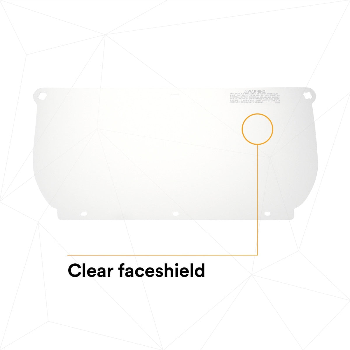 3M 82543-00000 Clear Polycarbonate Faceshield Window, Flat, Transparent, 14.5 in x 7.5 in (WP98) (7000002337)  - (10Pack) - 8