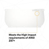 3M 82543-00000 Clear Polycarbonate Faceshield Window, Flat, Transparent, 14.5 in x 7.5 in (WP98) (7000002337)  - (10Pack) - 9