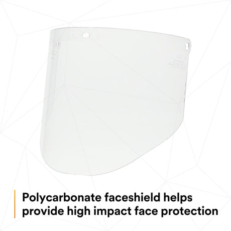 3M 82701-00000 82701 Clear Polycarbonate Faceshield WP96, Molded, Transparent, 14-1/2 in x 9 in (7000002339)  - (10Pack) - 2