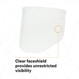 3M 82701-00000 82701 Clear Polycarbonate Faceshield WP96, Molded, Transparent, 14-1/2 in x 9 in (7000002339)  - (10Pack) - 4