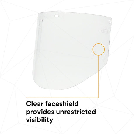 3M 82701-00000 82701 Clear Polycarbonate Faceshield WP96, Molded, Transparent, 14-1/2 in x 9 in (7000002339)  - (10Pack) - 4
