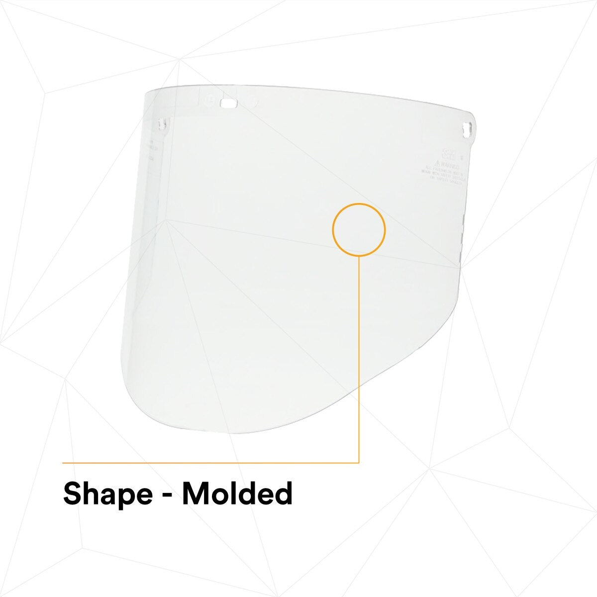 3M 82701-00000 82701 Clear Polycarbonate Faceshield WP96, Molded, Transparent, 14-1/2 in x 9 in (7000002339)  - (10Pack) - 7