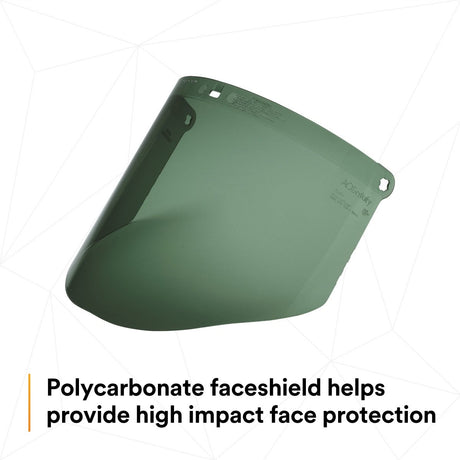 3M 82702-00000 Polycarbonate Faceshield Window, Molded, Dark Green, 14.5 in x 9 in (WP96C) (7000002340)  - (10Pack) - 2