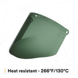 3M 82702-00000 Polycarbonate Faceshield Window, Molded, Dark Green, 14.5 in x 9 in (WP96C) (7000002340)  - (10Pack) - 3