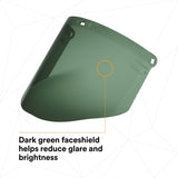 3M 82702-00000 Polycarbonate Faceshield Window, Molded, Dark Green, 14.5 in x 9 in (WP96C) (7000002340)  - (10Pack) - 4