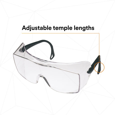 3M 62226 OX Protective Eyewear 2000, 12166-00000-20 Clear Anti-Fog Lens, Black Secure Grip Temple (7000002373)  - (20Pack) - 4