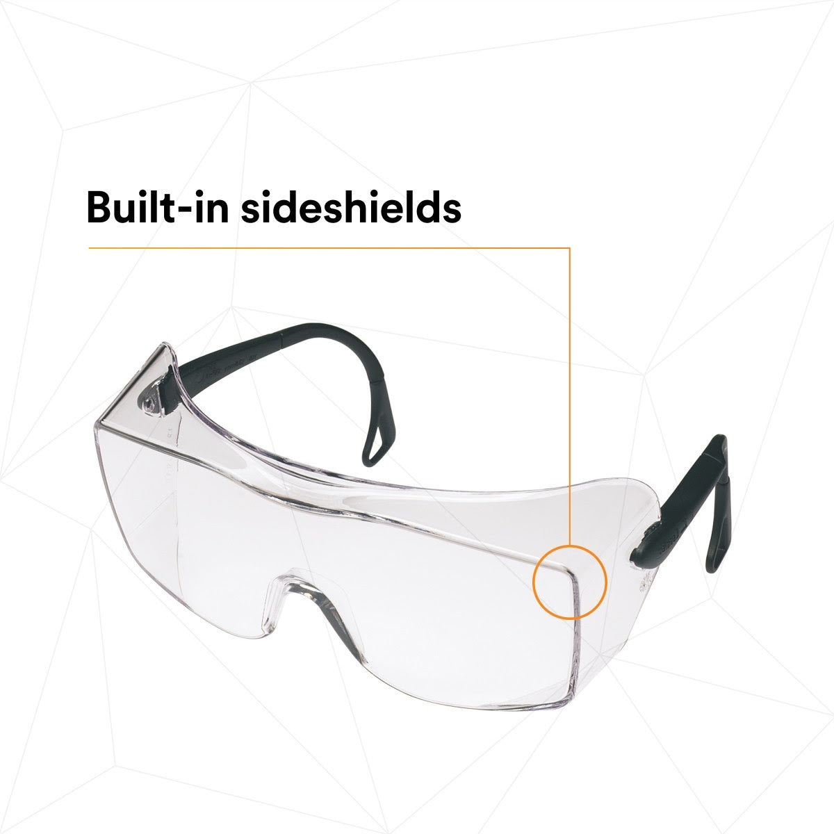 3M 62226 OX Protective Eyewear 2000, 12166-00000-20 Clear Anti-Fog Lens, Black Secure Grip Temple (7000002373)  - (20Pack) - 6