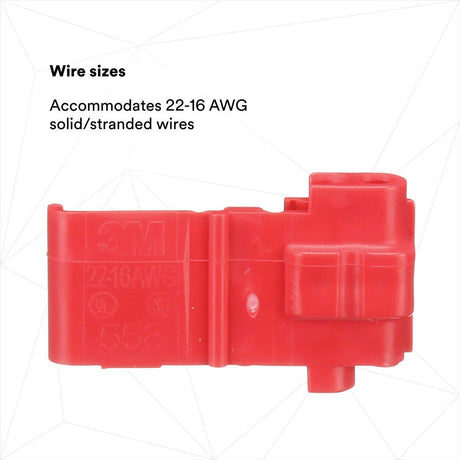 3M 558-BULK Electrical IDC Run and Tap Flame Retardant Red 22-16 AWG (7000005800) (5000 Pack) - 3