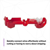 3M 951K Female QuickSlide Disconnect , Red Color, T-Tap, Nylon Insulated, Self-Stripping, 22-18 AWG (7000005801) (1000 Pack) - 4