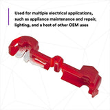 3M 951K Female QuickSlide Disconnect , Red Color, T-Tap, Nylon Insulated, Self-Stripping, 22-18 AWG (7000005801) (1000 Pack) - 5