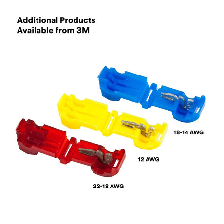 3M 953K-BULK Female QuickSlide Disconnect, T-Tap Nylon Insulated Self-Stripping, 12 AWG, Yellow (7000005802) (1000 Pack) - 8